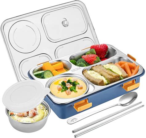 4 container steel lunch box|steel lunch box with compartments.